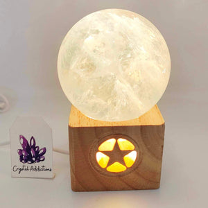 Star Wooden USB Light Stand Round