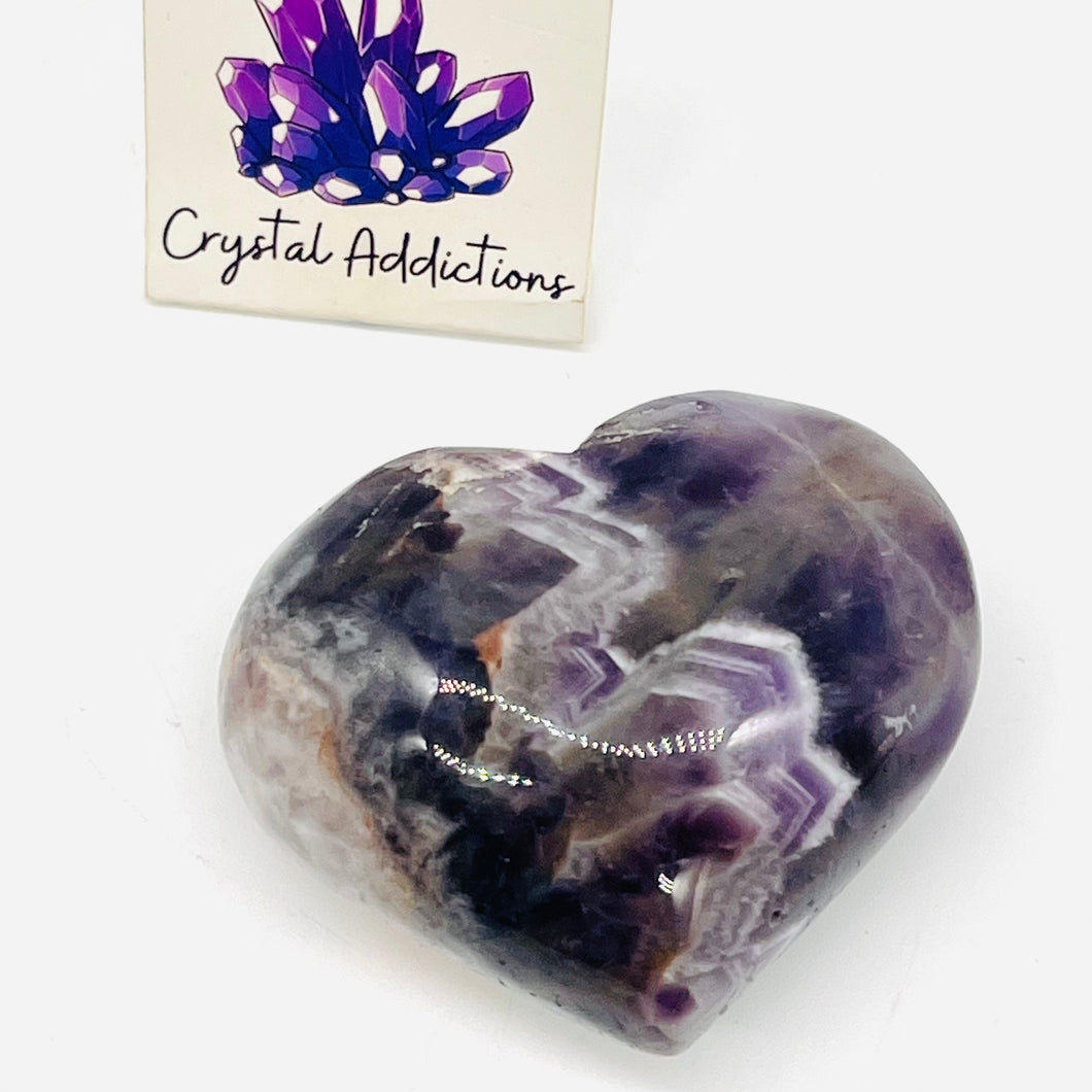 Chevron Amethyst Heart # 156