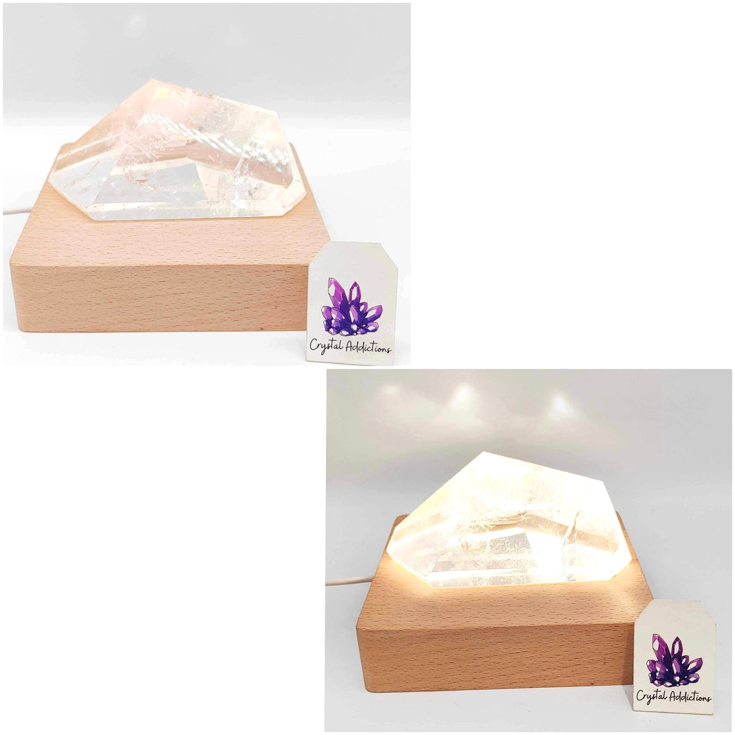 Square Wooden LED USB Light Base