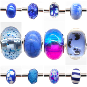 Pandora Inspired Charms - Coloured Plain Blue