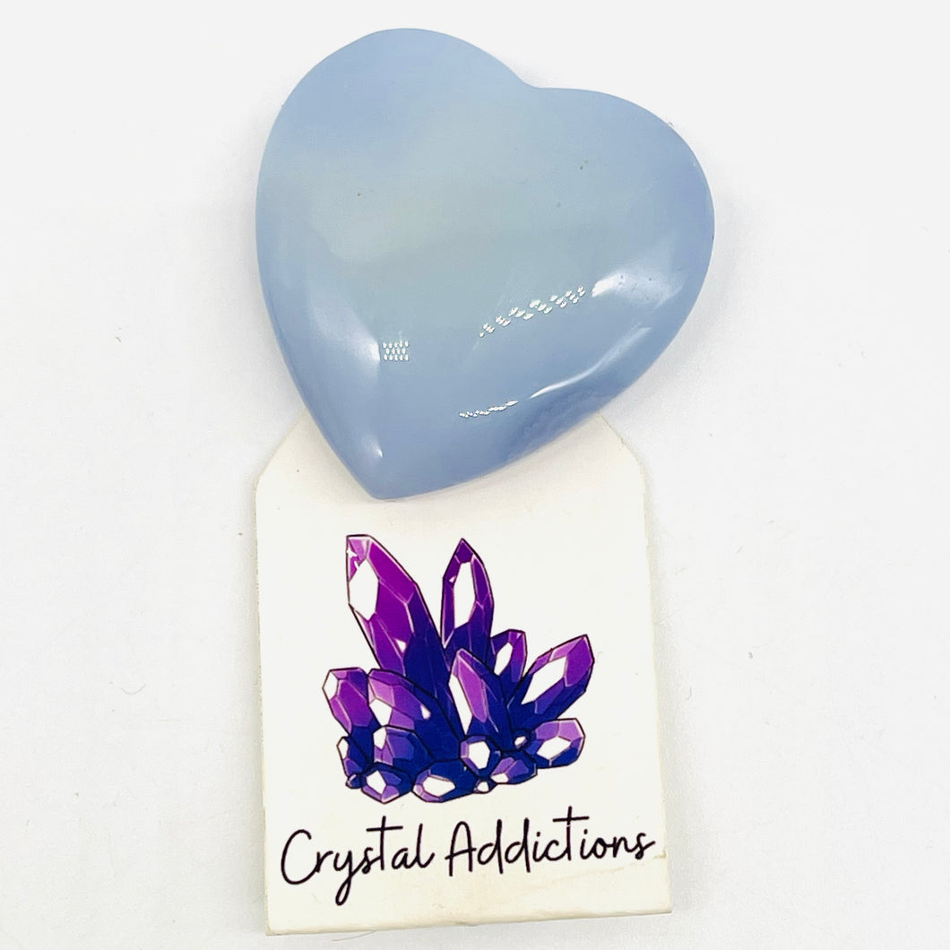 Blue Chalcedony Heart # 148