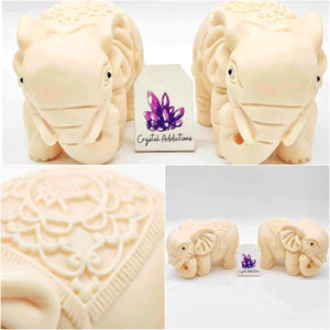 Tagua Nut Elephant Set