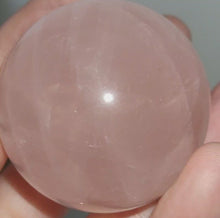 Load and play video in Gallery viewer, Rose Quartz Sphere + Star # 157
