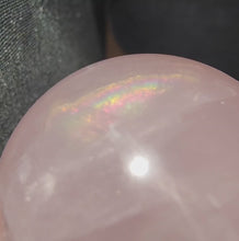 Load and play video in Gallery viewer, Rose Quartz Sphere with Multiple Stars # 79
