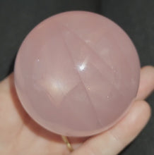 Load and play video in Gallery viewer, Rose Quartz Sphere with Multiple Stars # 79
