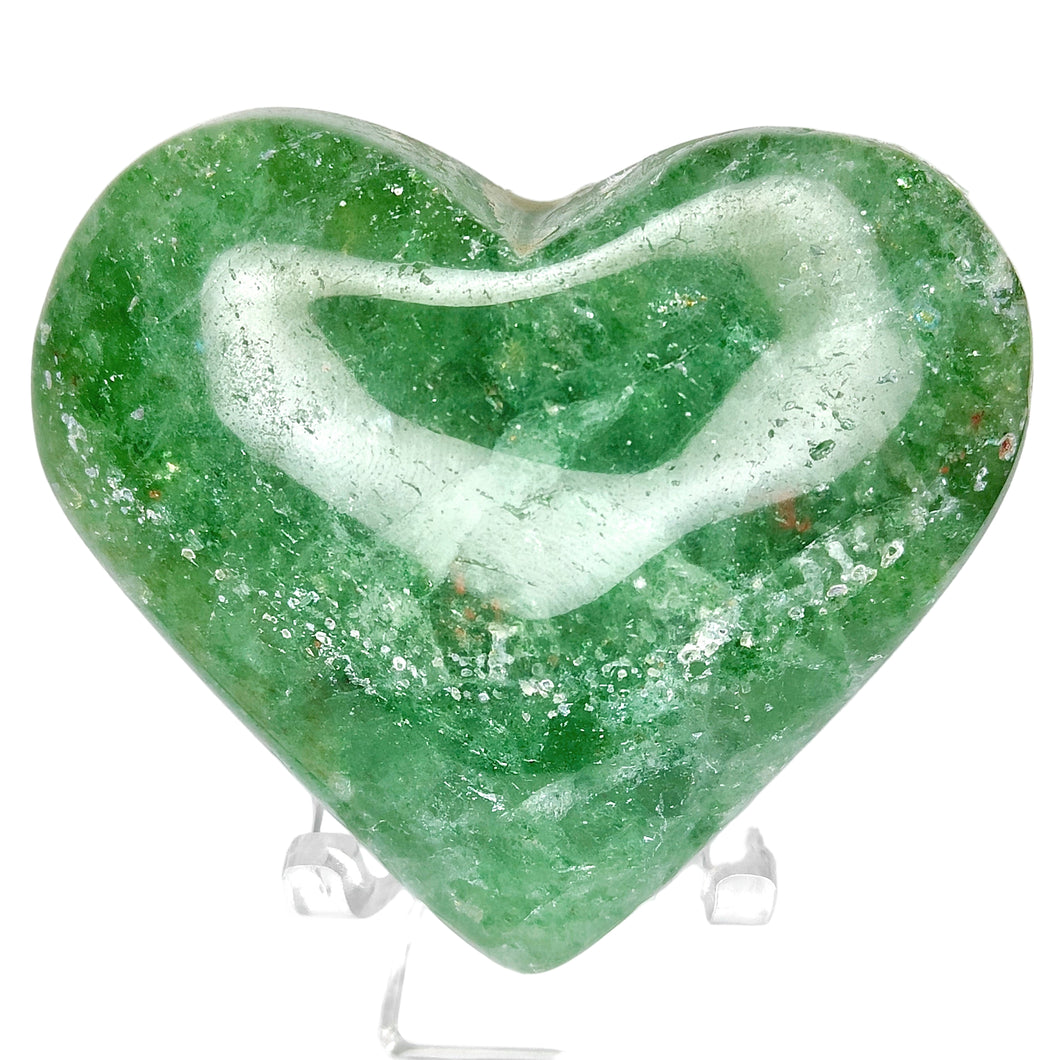 Green Strawberry Quartz Heart # 187