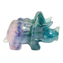 Load image into Gallery viewer, Rainbow Fluorite Triceratops # 7
