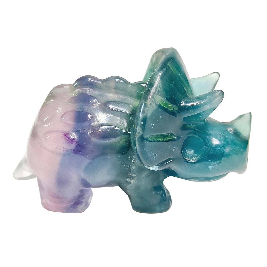 Rainbow Fluorite Triceratops # 7