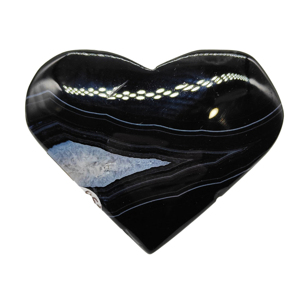 Black Agate Heart # 164