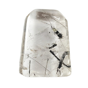 Black Tourmalated Quartz Cabochon # 37