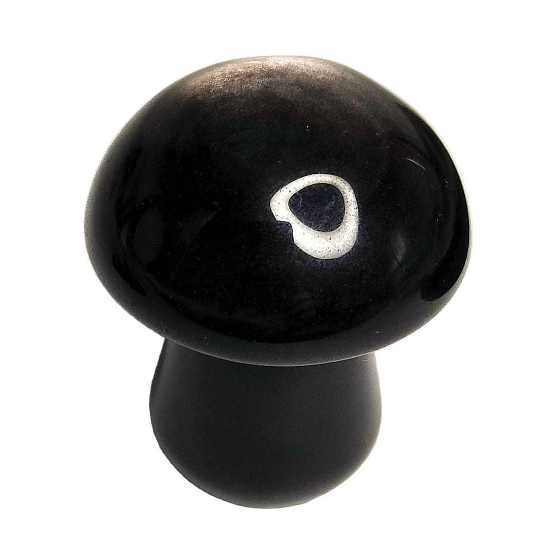 Silver Sheen Obsidian Mushroom # 190