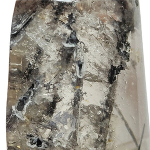 Black Tourmalated Quartz Cabochon # 35