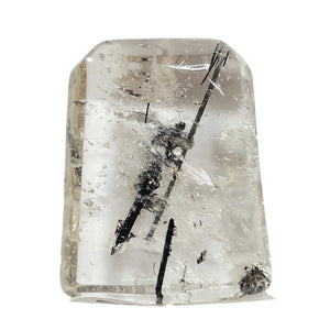 Black Tourmalated Quartz Cabochon # 193