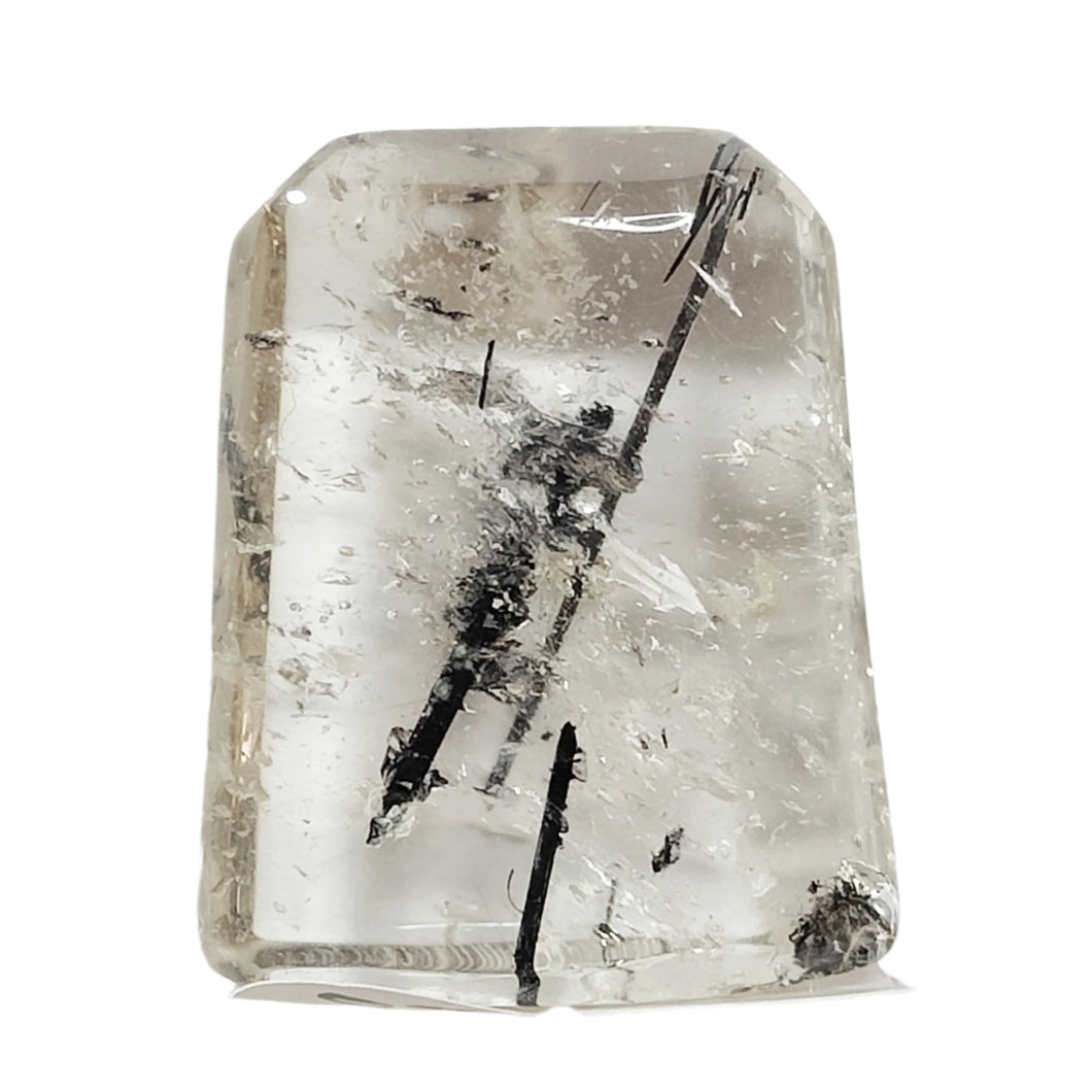 Black Tourmalated Quartz Cabochon # 193