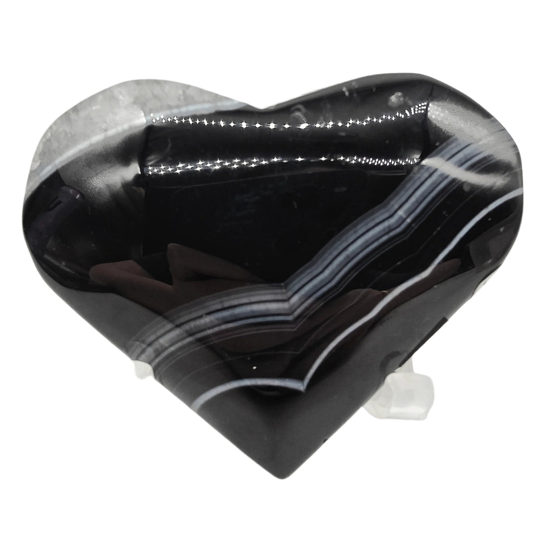 Black Agate Heart # 188