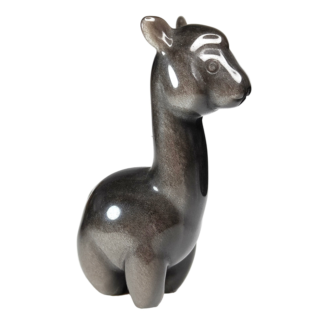 Silver Sheen Obsidian Llama # 17