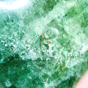 Green Strawberry Quartz Heart # 187