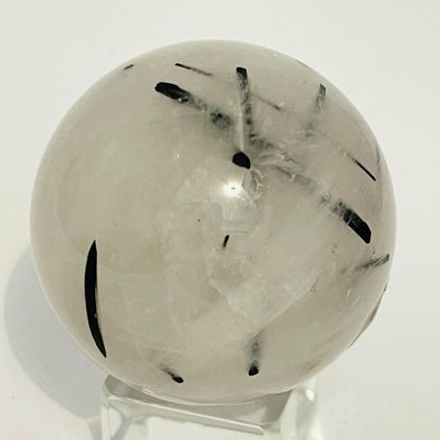 Black Tourmaline in Quartz Sphere #100