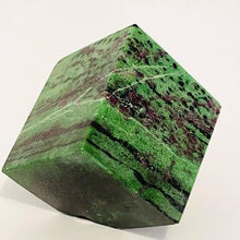 Load image into Gallery viewer, Ruby in Zoisite Standing Cube #107
