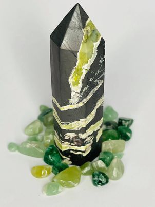 Serpentine and Hematite Point #10