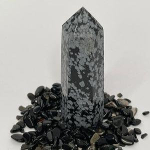 Snowflake Obsidian Point # 112