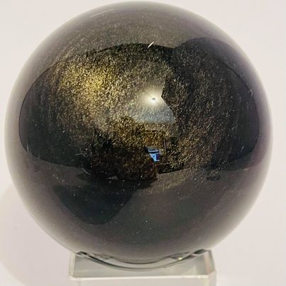 Golden Sheen Obsidian Sphere #128