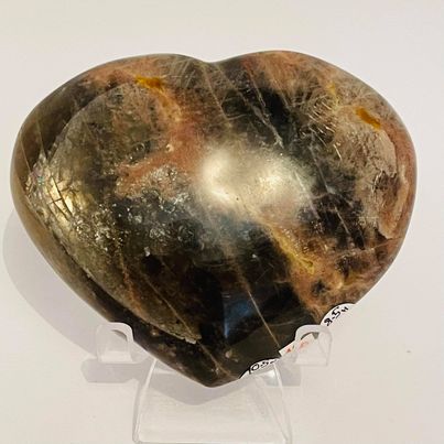 Black Moonstone Heart #128