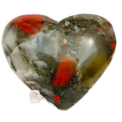 African Bloodstone Heart #153