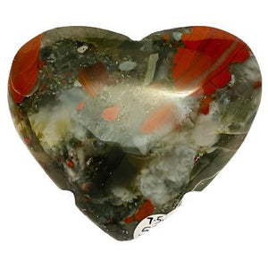 African Bloodstone Heart #153