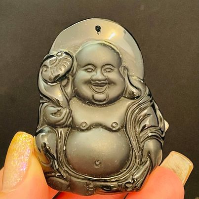 Black Obsidian Buddha #166