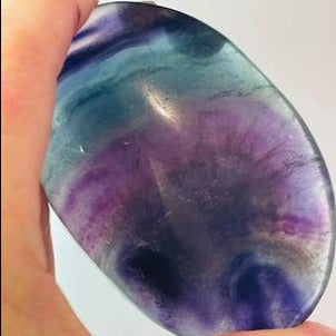 Rainbow Fluorite Palmstone # 167