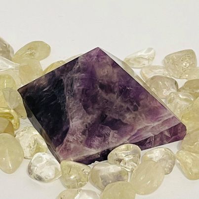 Chevron Amethyst Pyramid #175