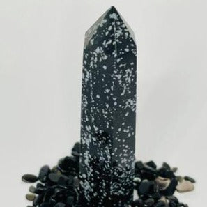 Snowflake Obsidian Point # 176