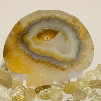 Druzy Agate Mushroom #177