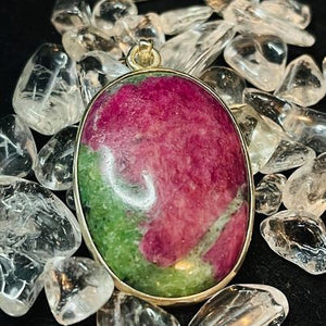 Ruby in Zoisite Sterling Silver Pendant #1