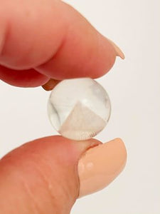 Clear Quartz Etched Pyramid Sphere