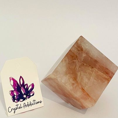 Fire Quartz Standing Cube # 21