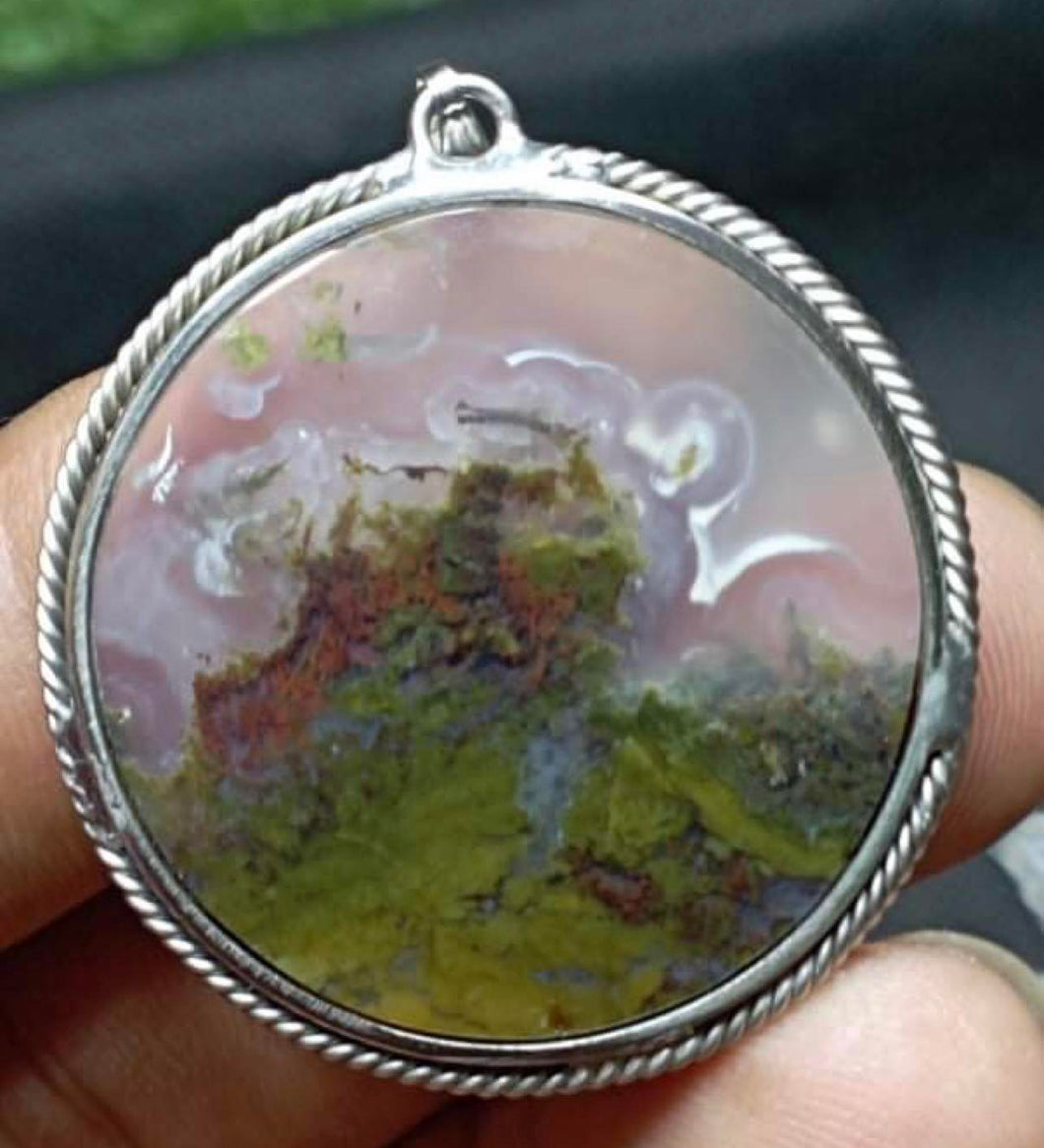 Moss Agate Pendant #100