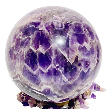 Chevron Amethyst Sphere #10