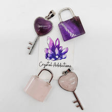 Load image into Gallery viewer, Crystal Lock &amp; Keys

