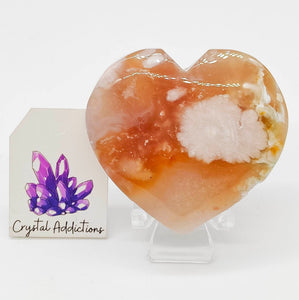 Flower Agate Heart # 95