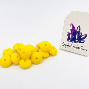 Beads - Silicone Plain Lentils 12mm