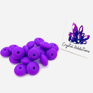 Beads - Silicone Plain Lentils 12mm