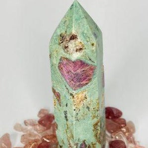 Ruby Fuchsite Point # 35
