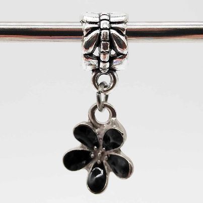 Pandora Inspired Charms - Silver Black