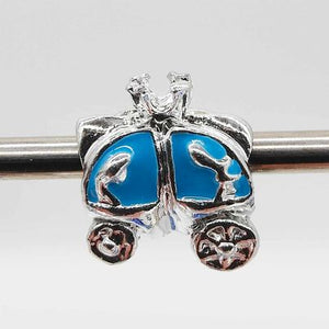 Pandora Inspired Charms - Silver Aqua