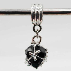 Pandora Inspired Charms - Silver Black