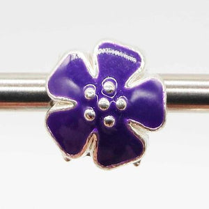 Pandora Inspired Charms - Silver Purple