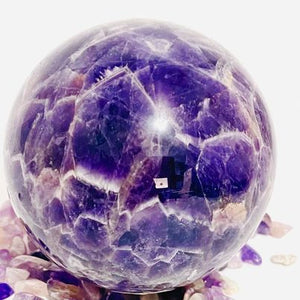 Chevron Amethyst Sphere # 4