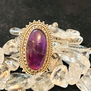 Sterling Silver Amethyst Ring #51